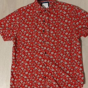 Demin and Flower, medium flowered casual shirt